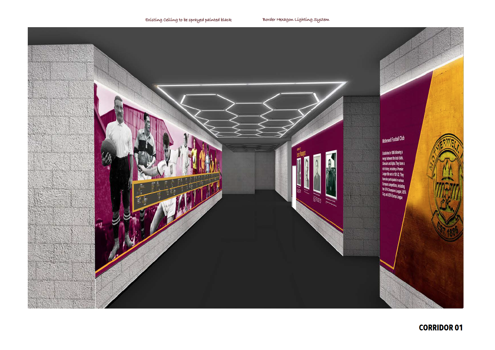 Concept for Davie Cooper Concourse Corridor 1
